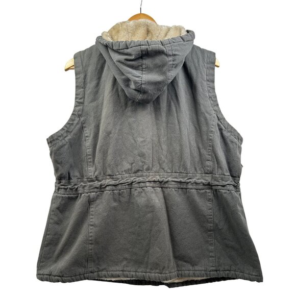 Victory Outfitters Utility Vest Mens XXL Green Sherpa Lined Hooded Outdoor Wear - Picture 3 of 13